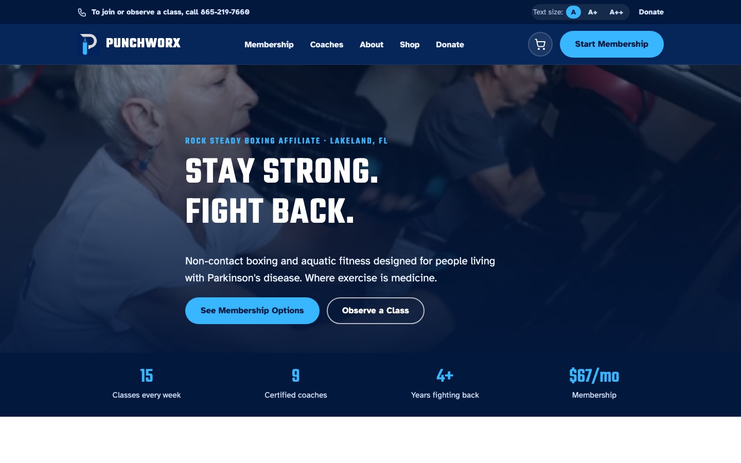 PunchWorX website homepage